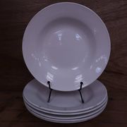 6 White Soup Plates, Digoin and St Amand Porcelain