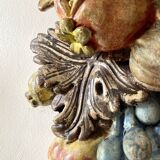 Pair of wooden wall lights, Italy 1950s