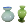 Duo of vases with bright colors