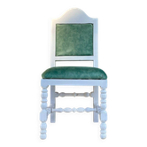 Chaise en bois massif rustique antique portugaise rénovée
