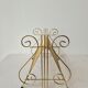 Vintage gold metal vinyl record rack '60s/'70s