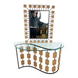 Console and mirror by Mario Giani, 1970s