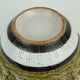 italian mid century PLANT POT nuovo rinascimento relief decor white brown