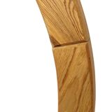 Vintage 70s round pine mirror Swedish design