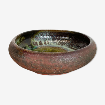 Ceramic studio pottery bowl shell element by gerhard liebenthron, germany, 1970s