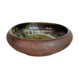 Ceramic studio pottery bowl shell element by gerhard liebenthron, germany, 1970s