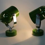 Mid-Century Green Lamps attributed to Stanislav Indra, 1970s, Set of 2