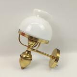 Brass wall and white glass 21 cm