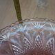 Grand plat Art déco verre rose