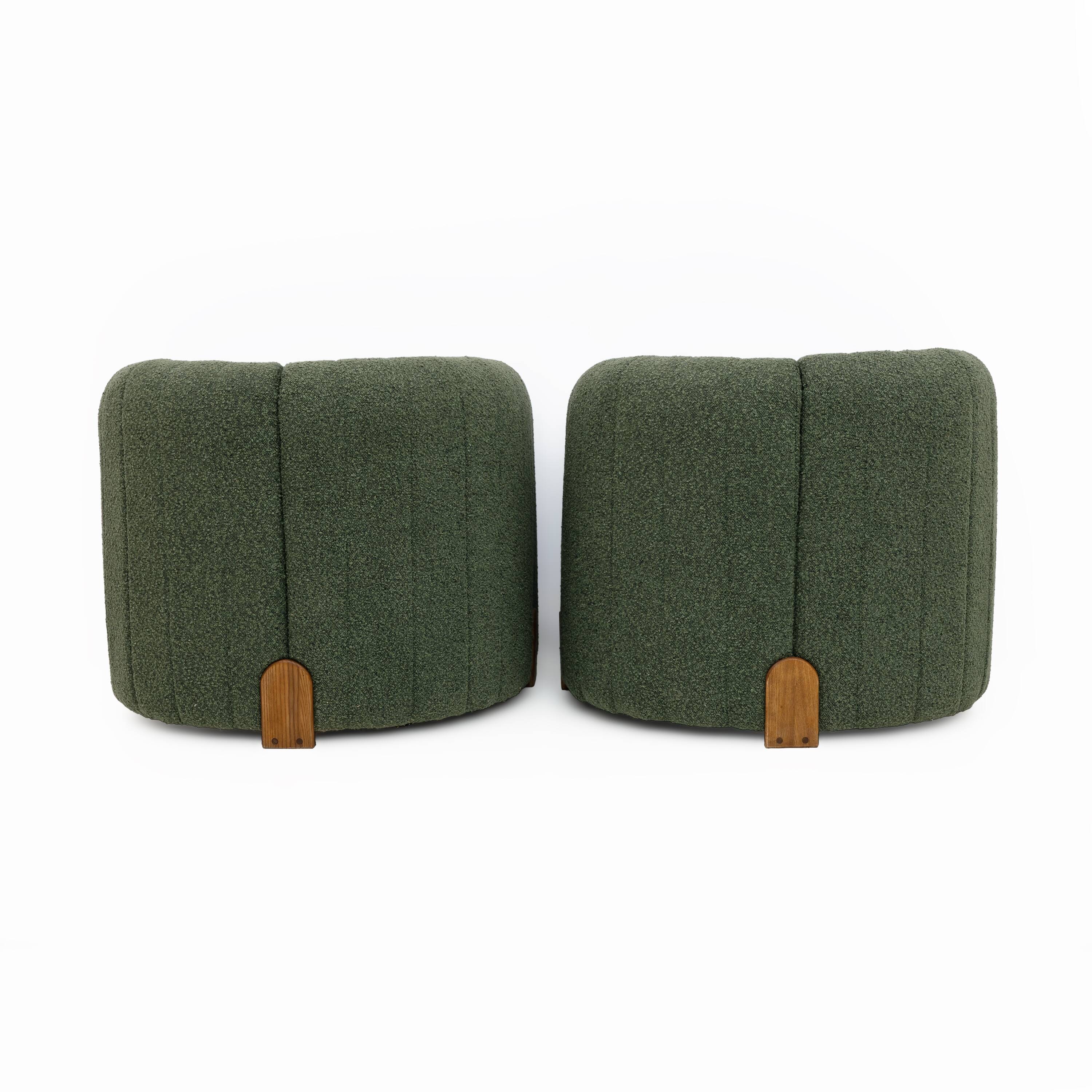 Pair of Italian Design Bouclè Armchairs