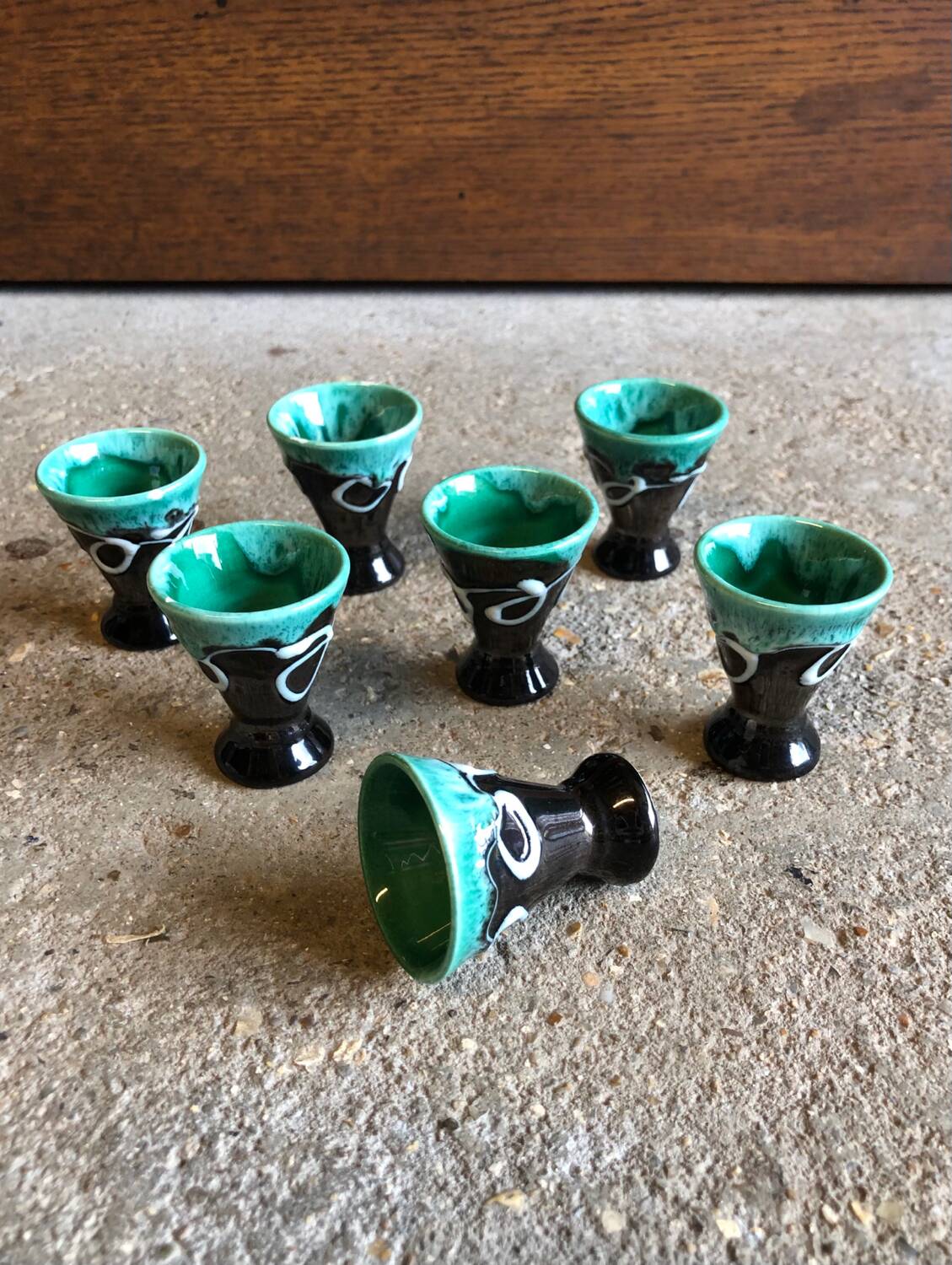 Vallauris Ceramic Glasses or Egg Cups