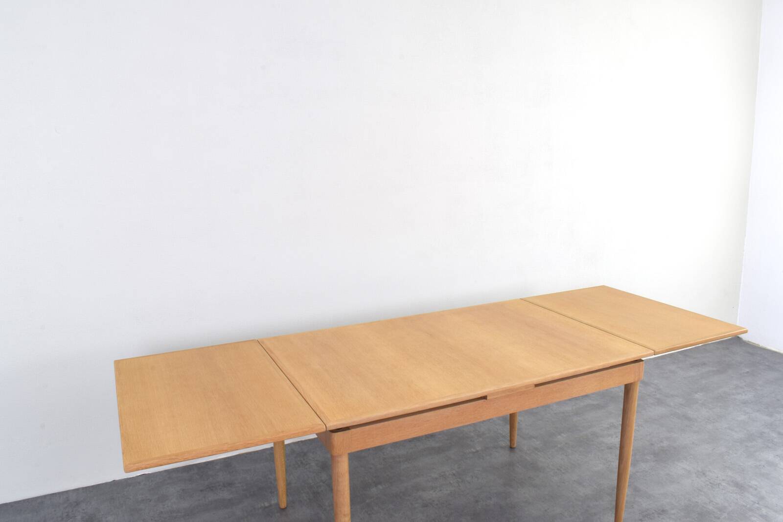 Mid-Century Danish Oak Extendable Dining Table, 1960s.