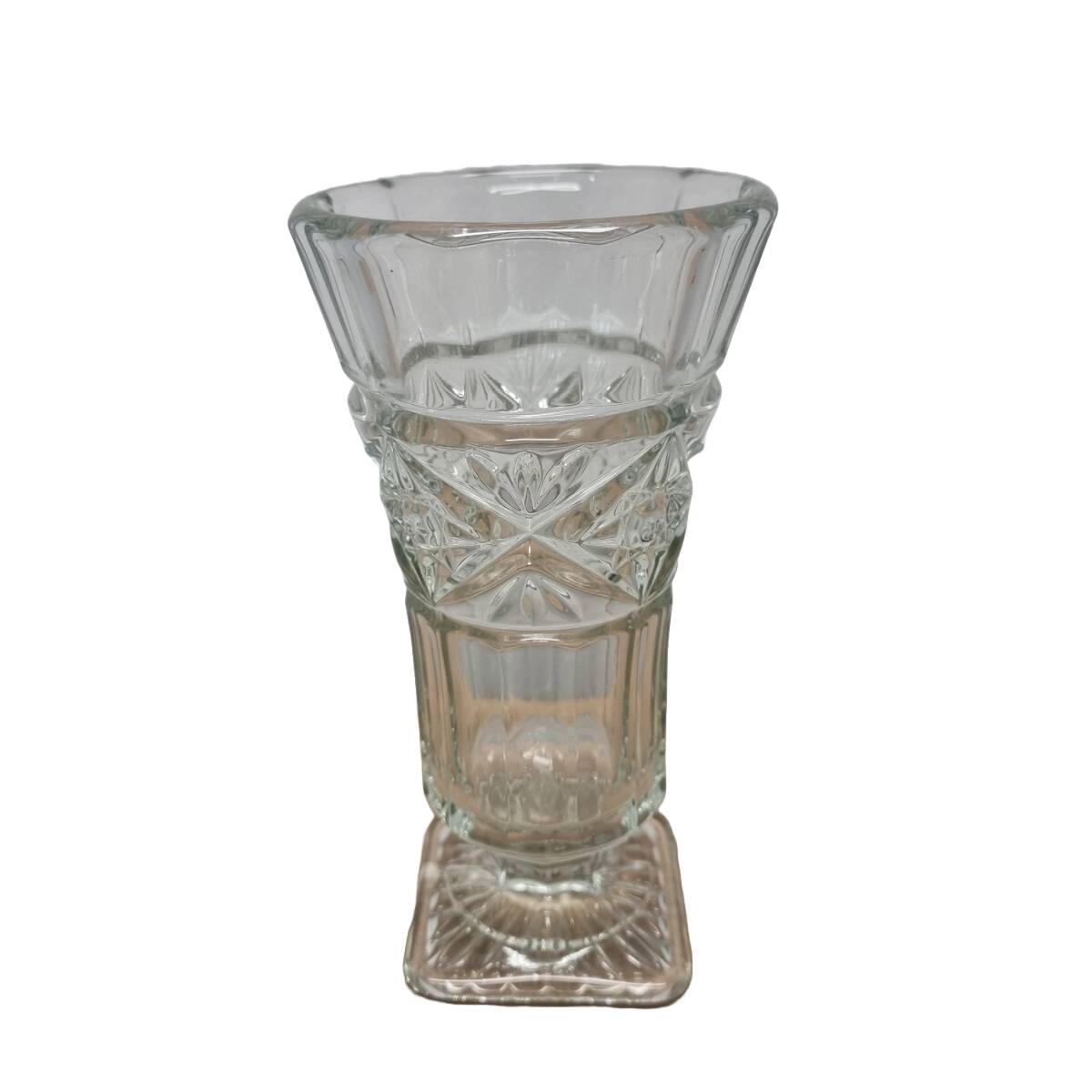 Vintage Pressed Glass Vase, 1970s
