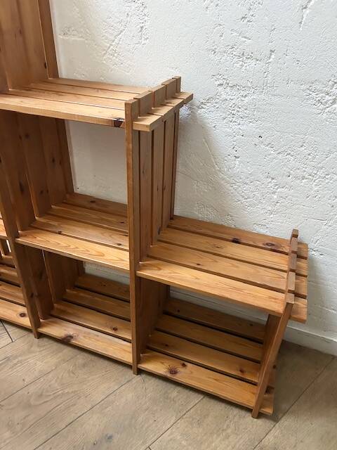 80' pine staircase bookcase shelf