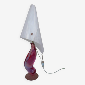 Lampe sculpture en verre