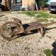 Old wood garden wheelbarrow