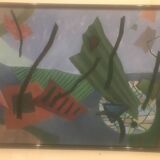 Oil painting on canvas signed by the artist henri goetz