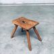 Folk Art Handmade Milk Stool, Late 1800s