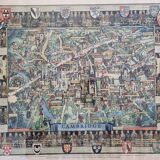 Historical Panorama of the University of Cambridge, Printed in Great Britain, 76 x 61 cm