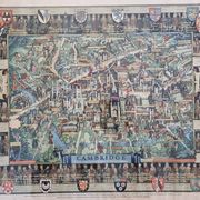 Historical Panorama of the University of Cambridge, Printed in Great Britain, 76 x 61 cm