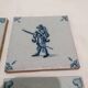 Old 18th century Delft tiles set of 8