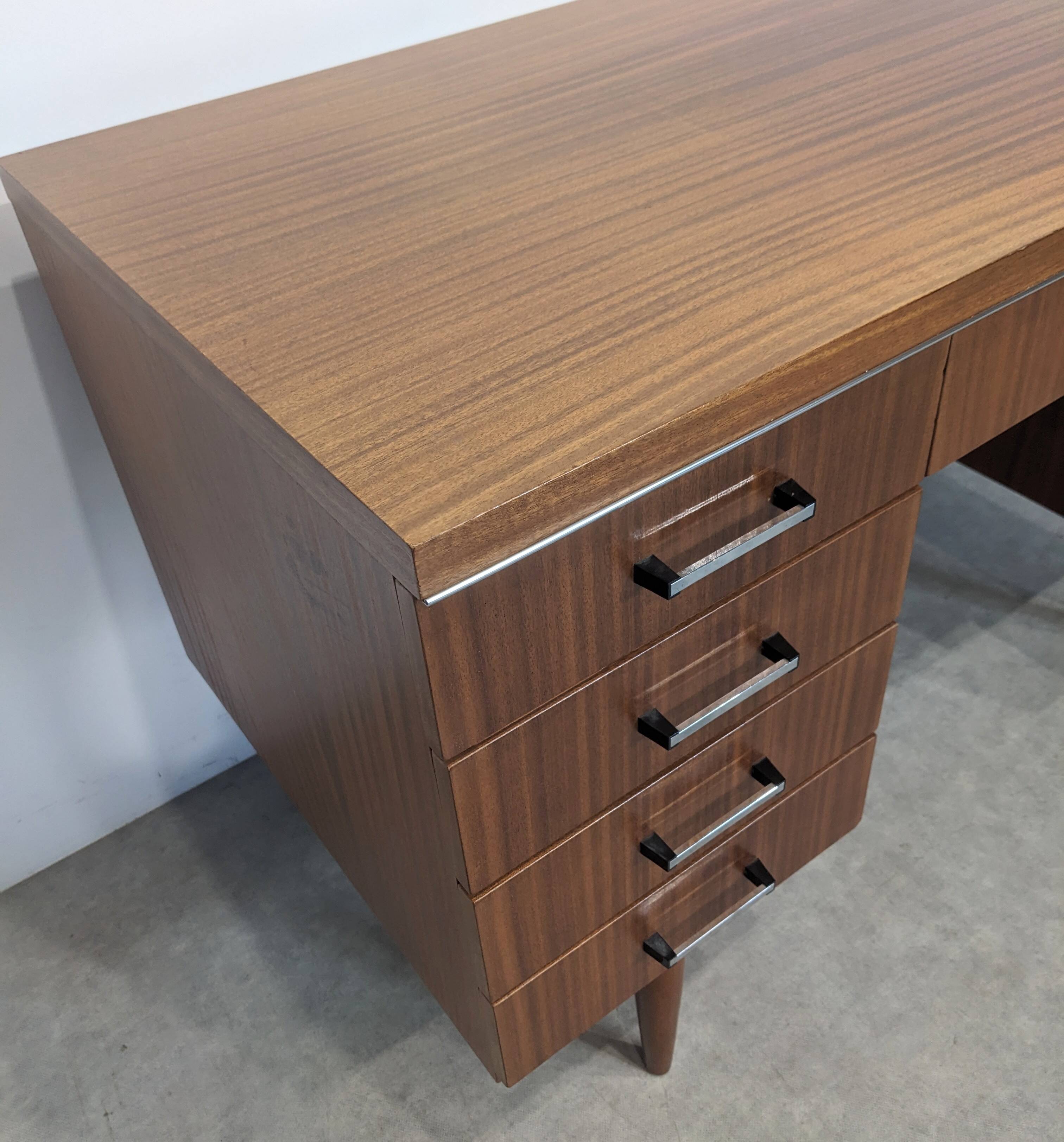 Vintage five-drawer desk
