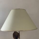 Vintage lamp in travertine and bronze 70s