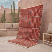 Handmade traditional artisanal Moroccan Atlas rug, size 140/260 cm.
