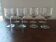 Set of 8 crystal glasses from Meisenthal - Pasteur model - Empire decor