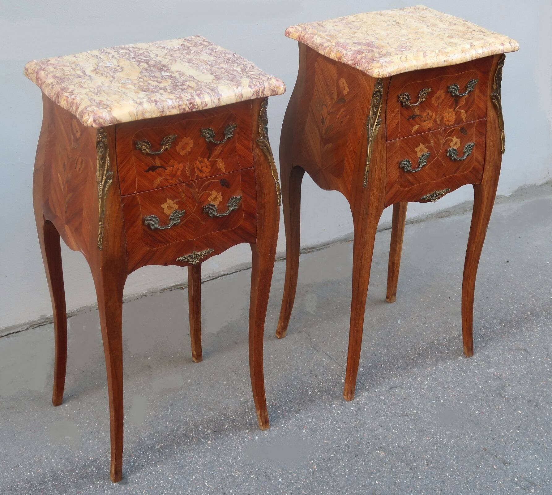 Pair of Louis XV style bedside tables