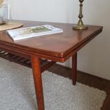 Scandinavian coffee table circa 1960 - by F. Ohlsson in teak (model Sesam, brand Tingstrom)