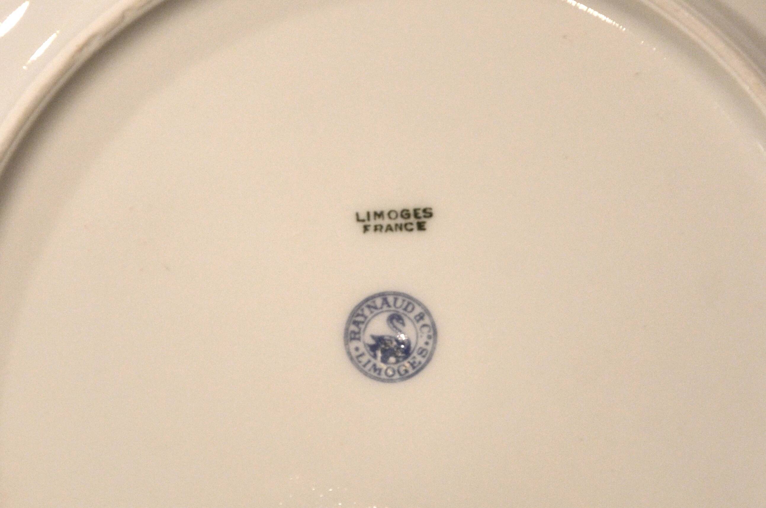 75-piece vintage porcelain table service, Raynaud & Co., Limoges.