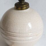 White crackled ceramic lamp base, 1930s