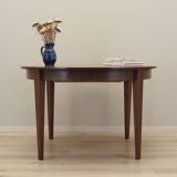 Table ronde en palissandre, design danois, années 1970, production : Danemark