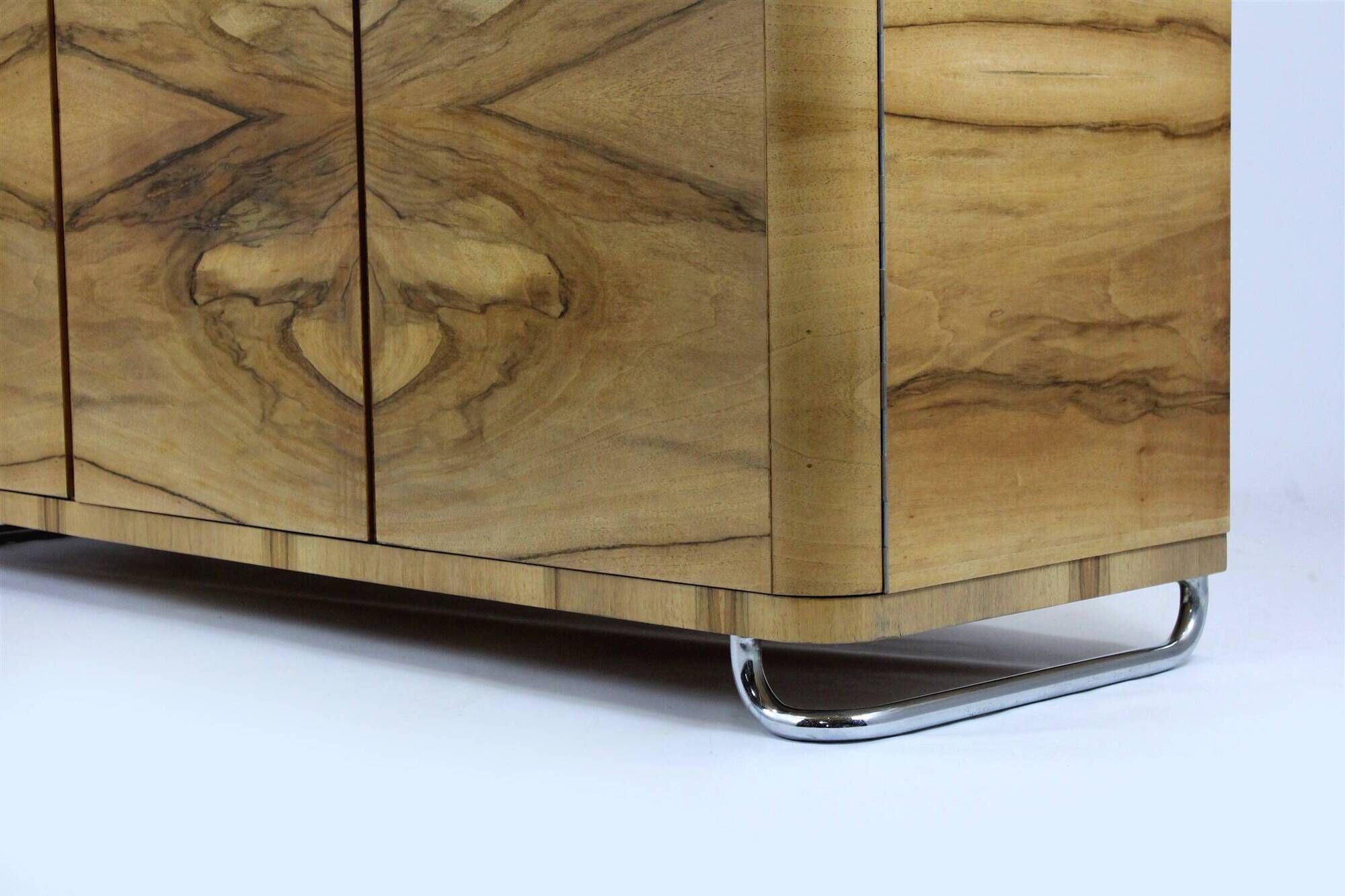 Restored Bauhaus Chromed Tubular Steel Wardrobe from Hynek Gottwald, 1930s