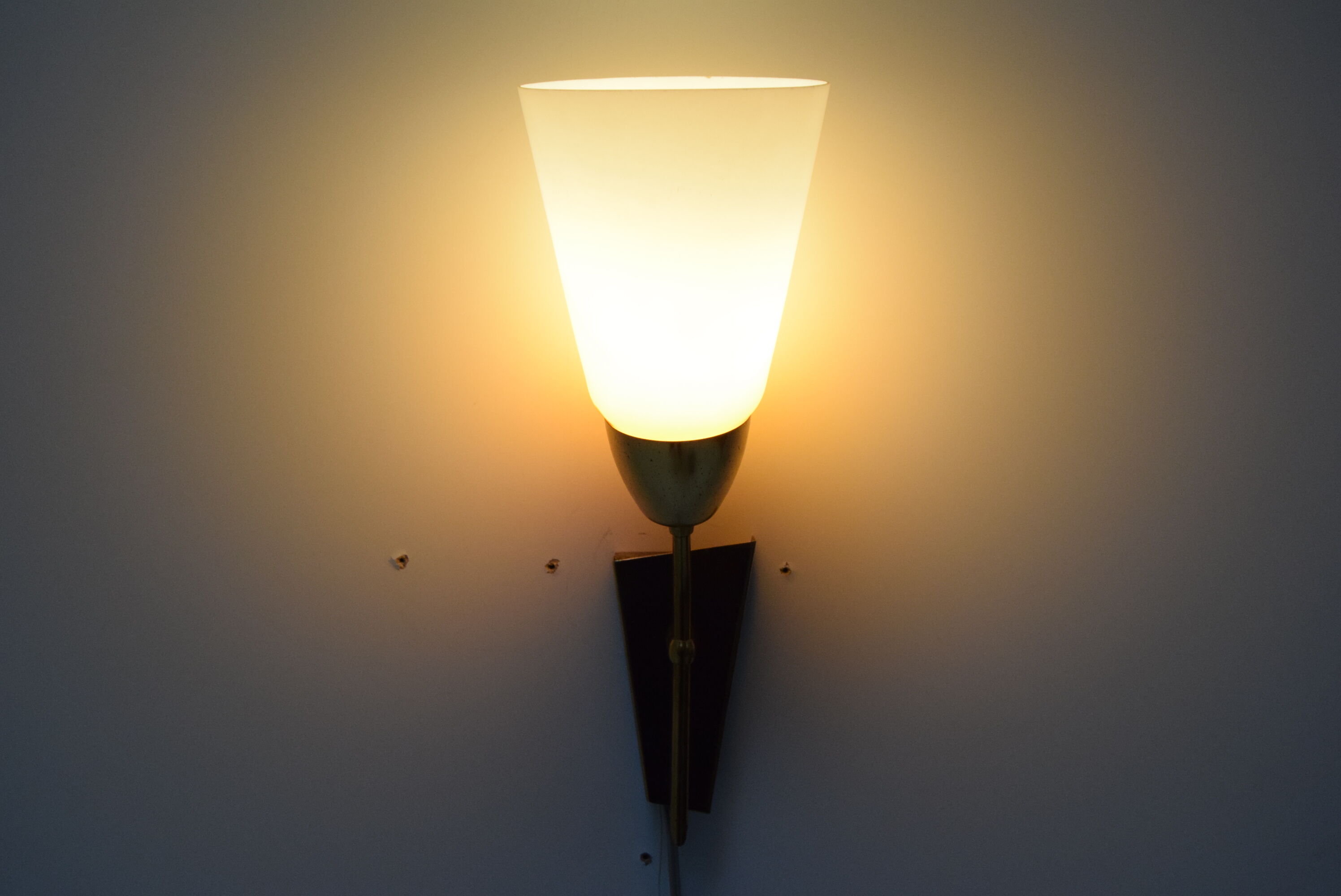 Mid-century wall lamp Kamenicky Senov, 1960