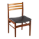 Chaise scandinave en teck et skaï noir, Danemark 1960