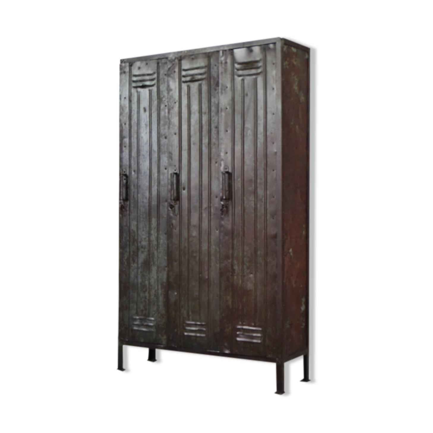 Vintage Industrial Metal Factory Cabinet, 1950s