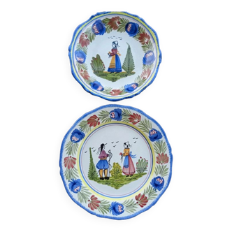 Henriot quimper 2 assiettes