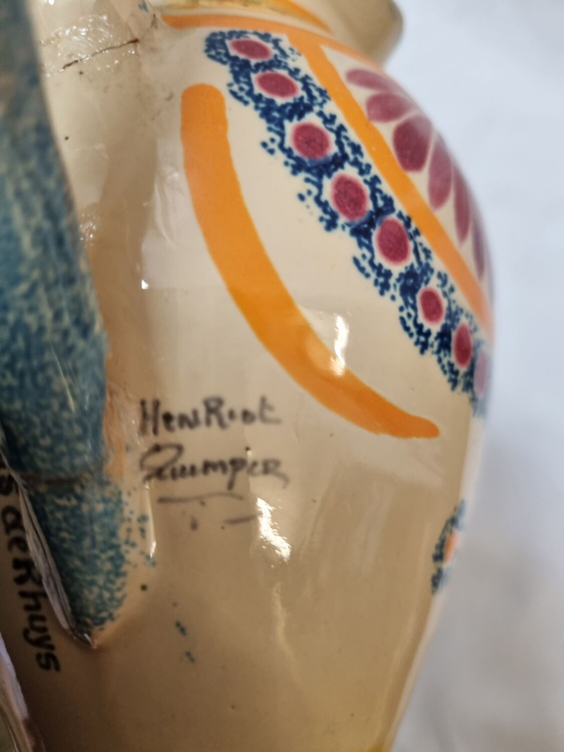 Cider or milk pitcher, Henriot, Quimper 1920