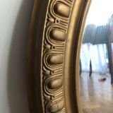 Oval mirror with pediment, 100x70 cm