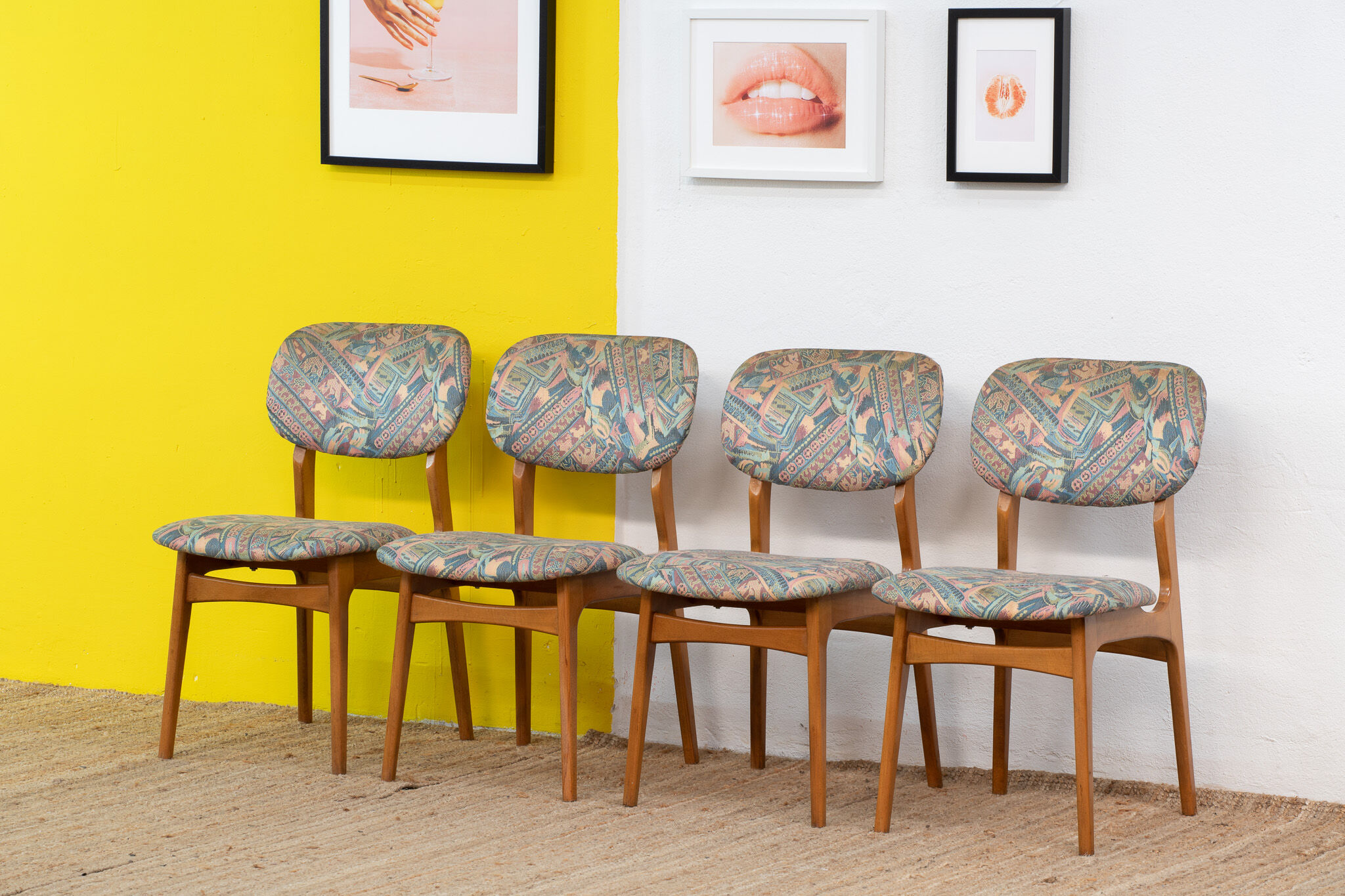 Series of 4 Vintage Scandinavian Chairs – 45 cm