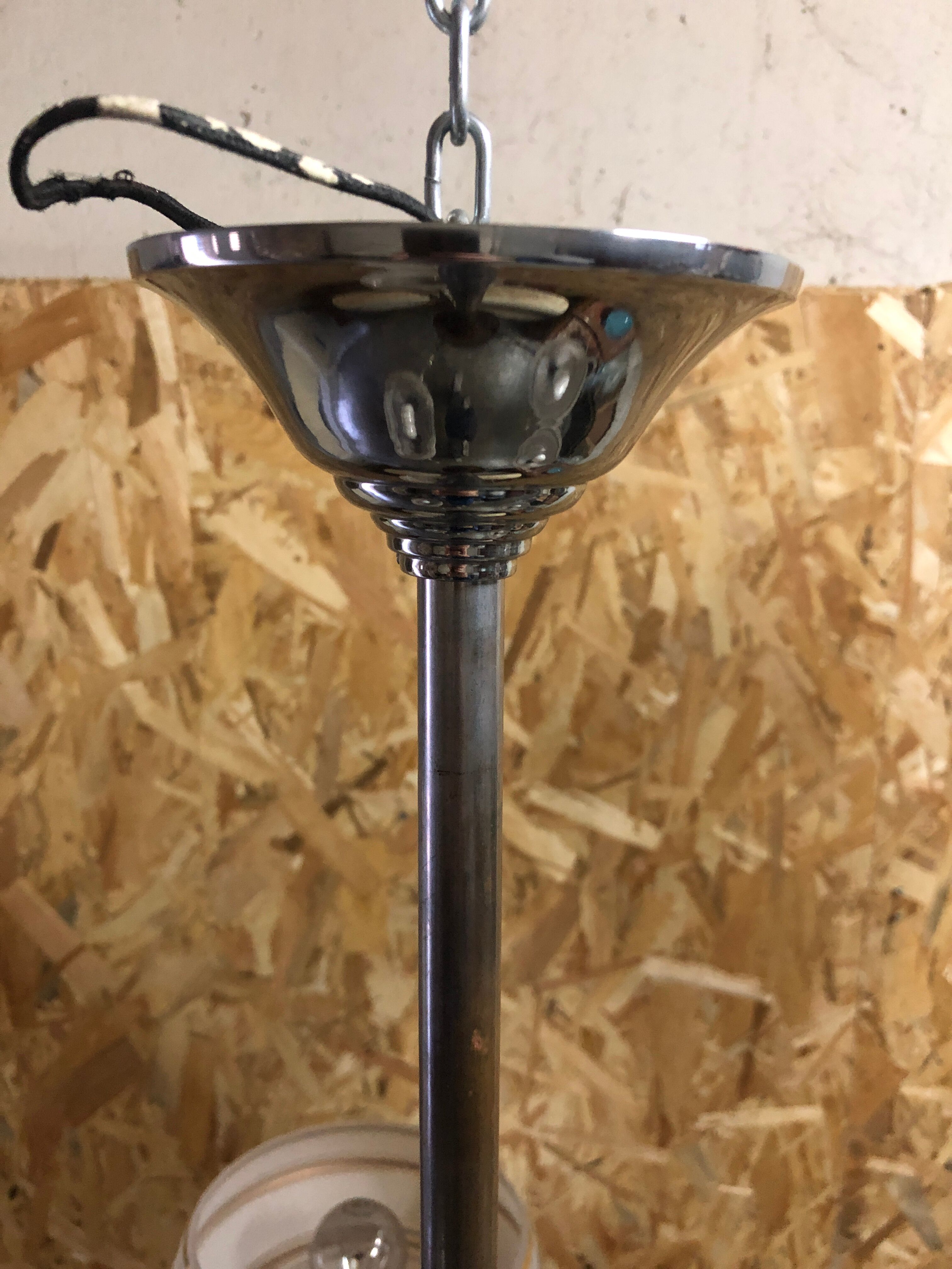 Chandelier 3 burners glass of Clichy