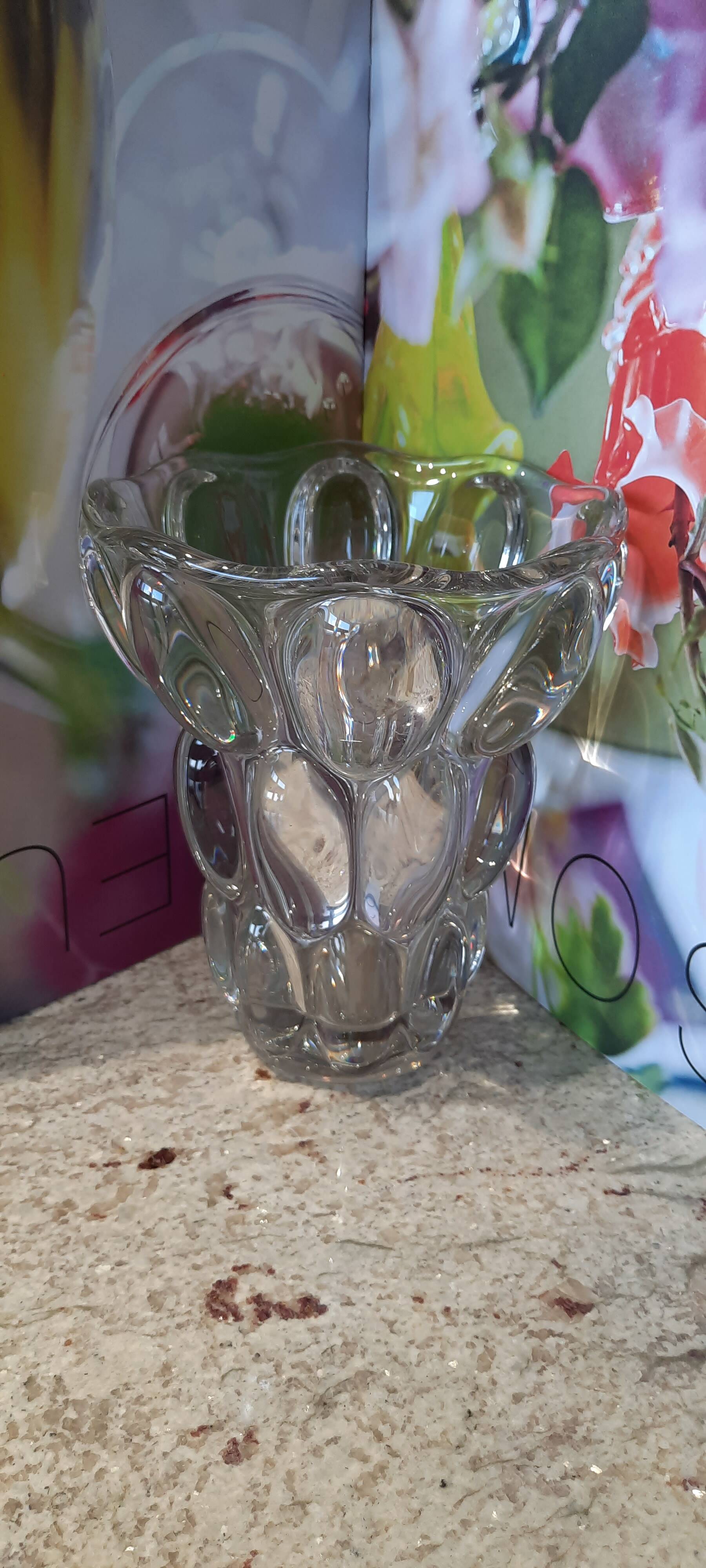 Vintage P. D'Avesn Crystal Vase
