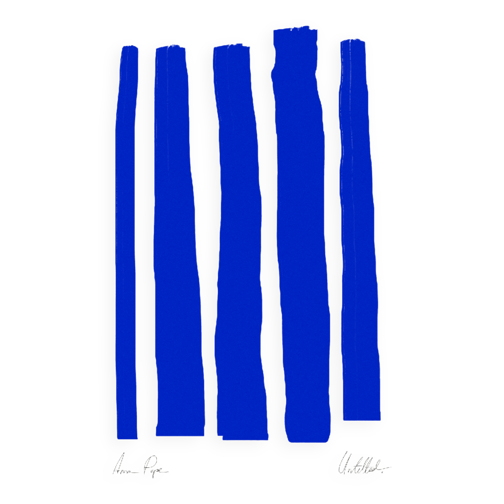 Abstract blue giclee print, 50x70cm