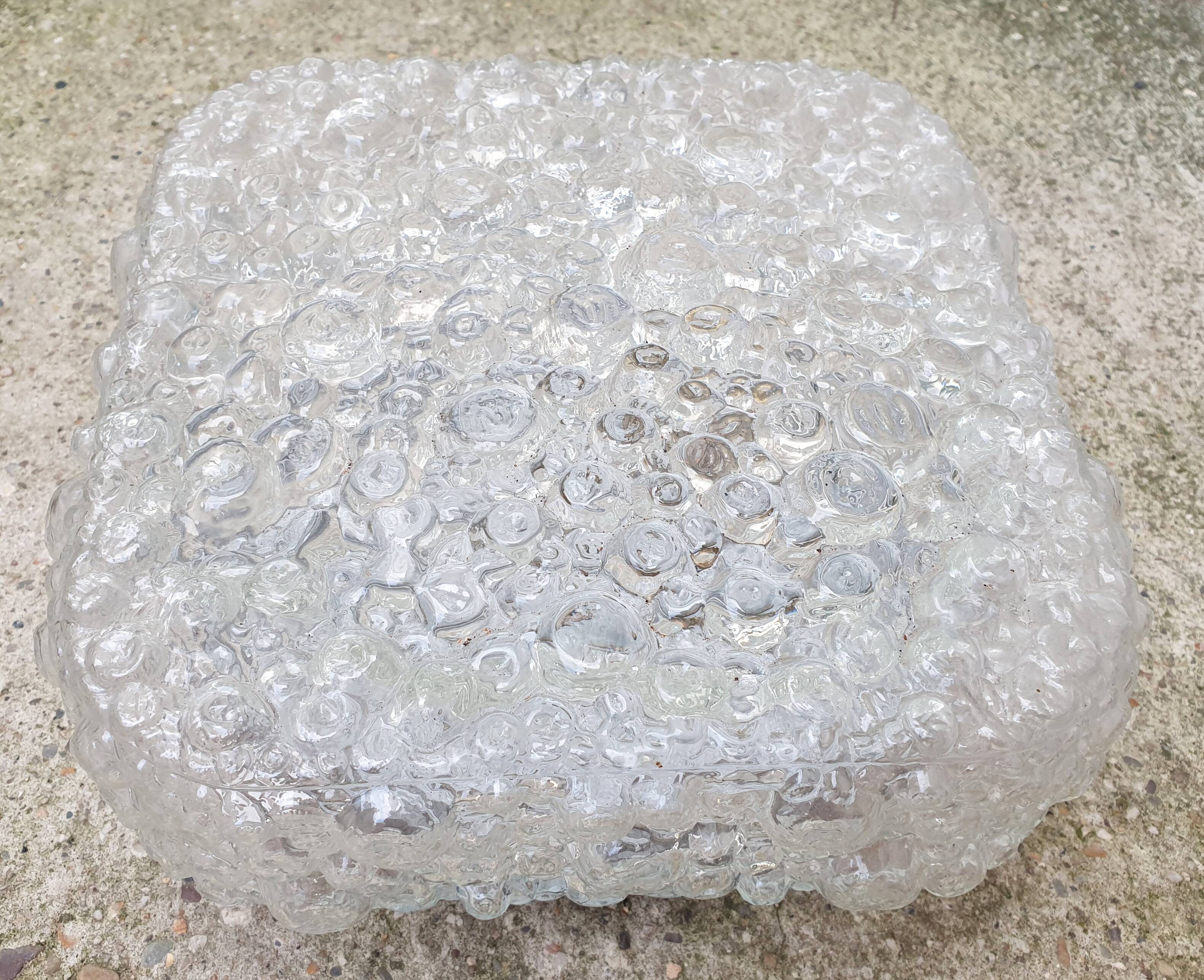 Vintage bubble glass ceiling light, 70s