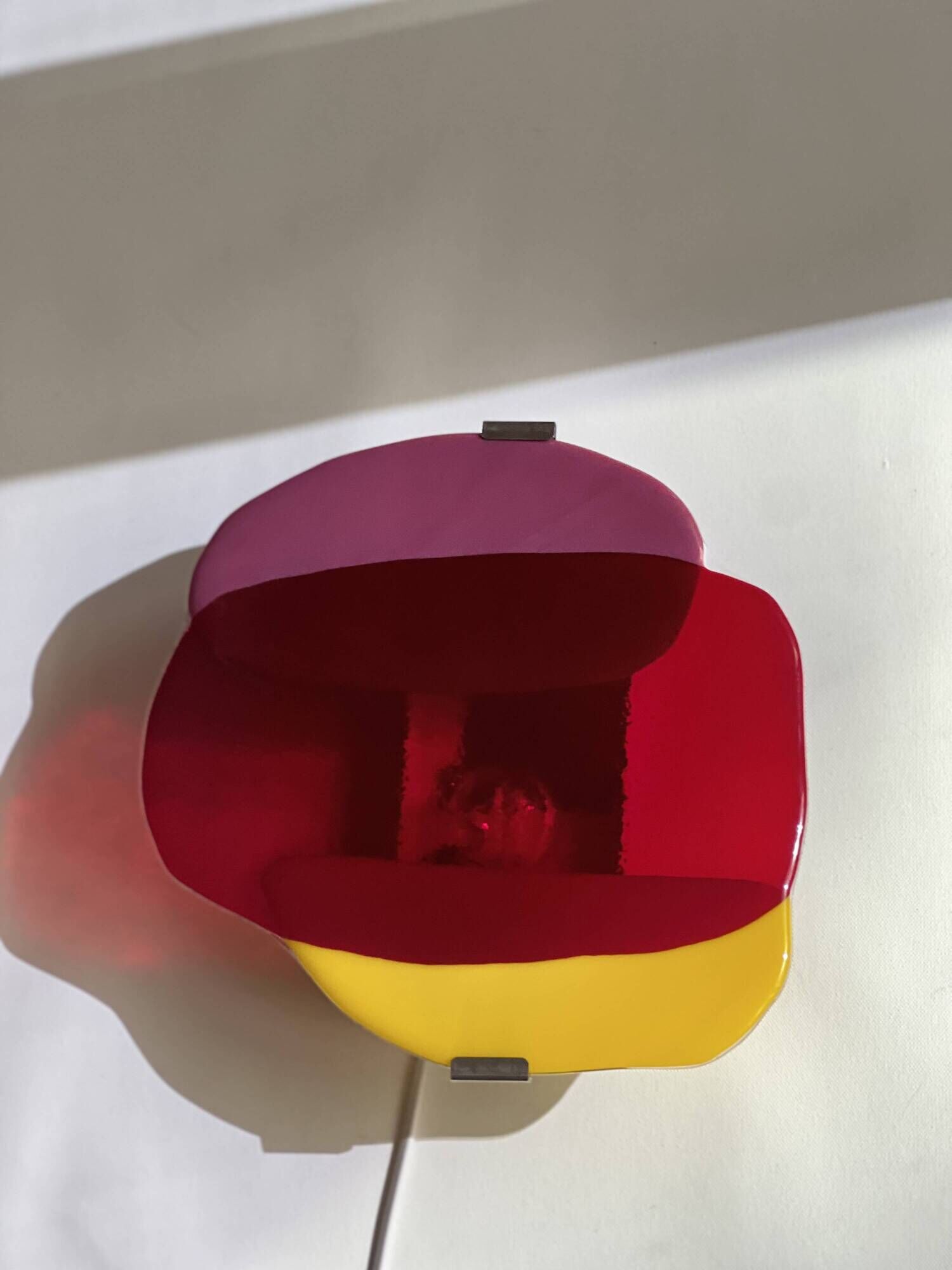 Handcrafted glass wall light