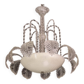 Lustre Art Déco, Barovier & Toso, verre de Murano, années 1950