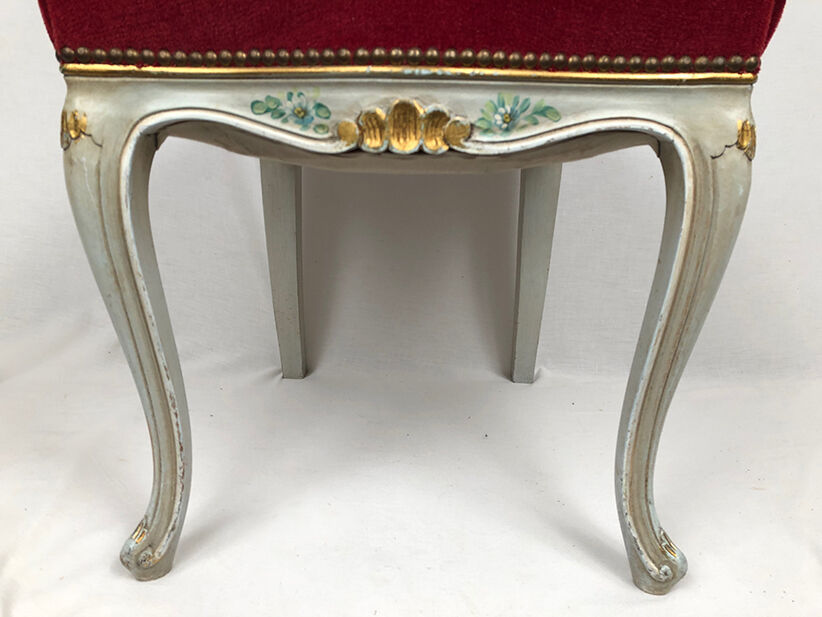 Series of six high-backed chairs in Venetian taste