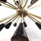 Brass Sputnik Ceiling Lamp, 1950s